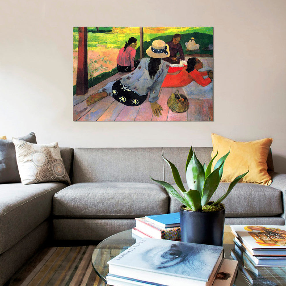 "The Siesta" by Paul Gauguin, Canvas Print, 18x12"
