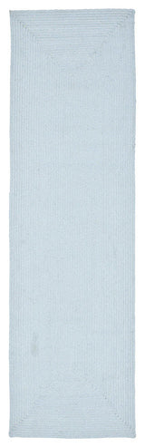 Safavieh Braided Brd176A Solid Color Rug, Light Blue, 6'0"x6'0" Square