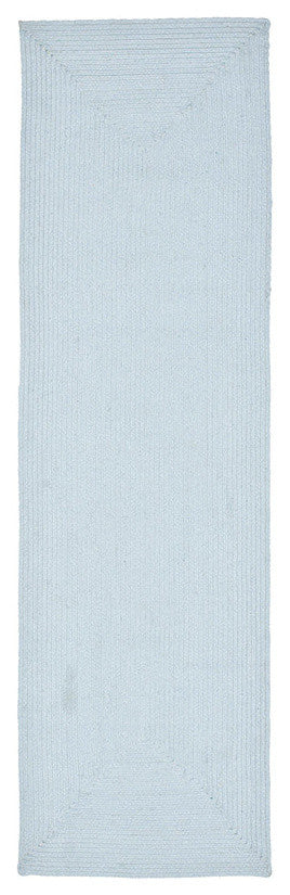 Safavieh Braided Brd176A Solid Color Rug, Light Blue, 6'0"x6'0" Square