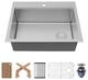 Karran Top Mount 28-in Stainless Steel Single Bowl Workstation Kitchen Sink