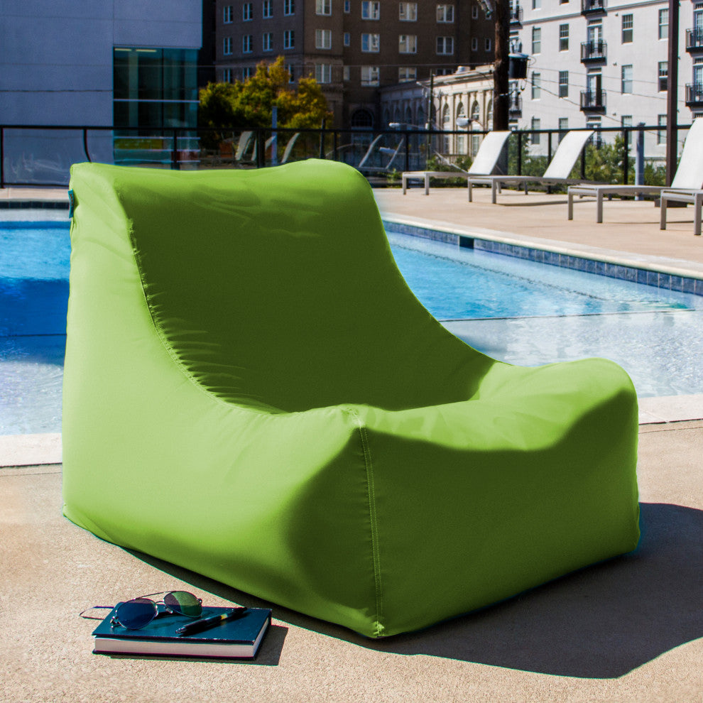 Ponce Outdoor Patio Bean Bag Lounger, Lime