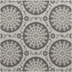 Rug Unique Loom Outdoor Botanical Gray Square 6' 0 x 6' 0