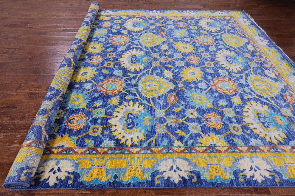 Turkish Oushak Handmade Wool Rug 10' 3" X 14' 1" - Q13267