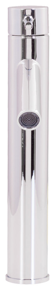 Topia Glass Vessel Sink and Faucet Set, Chrome