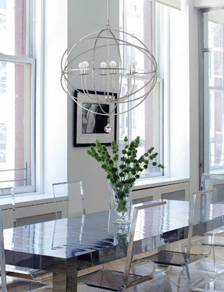 Crystorama Solaris Olde Silver Chandelier, Part of The New Solaris