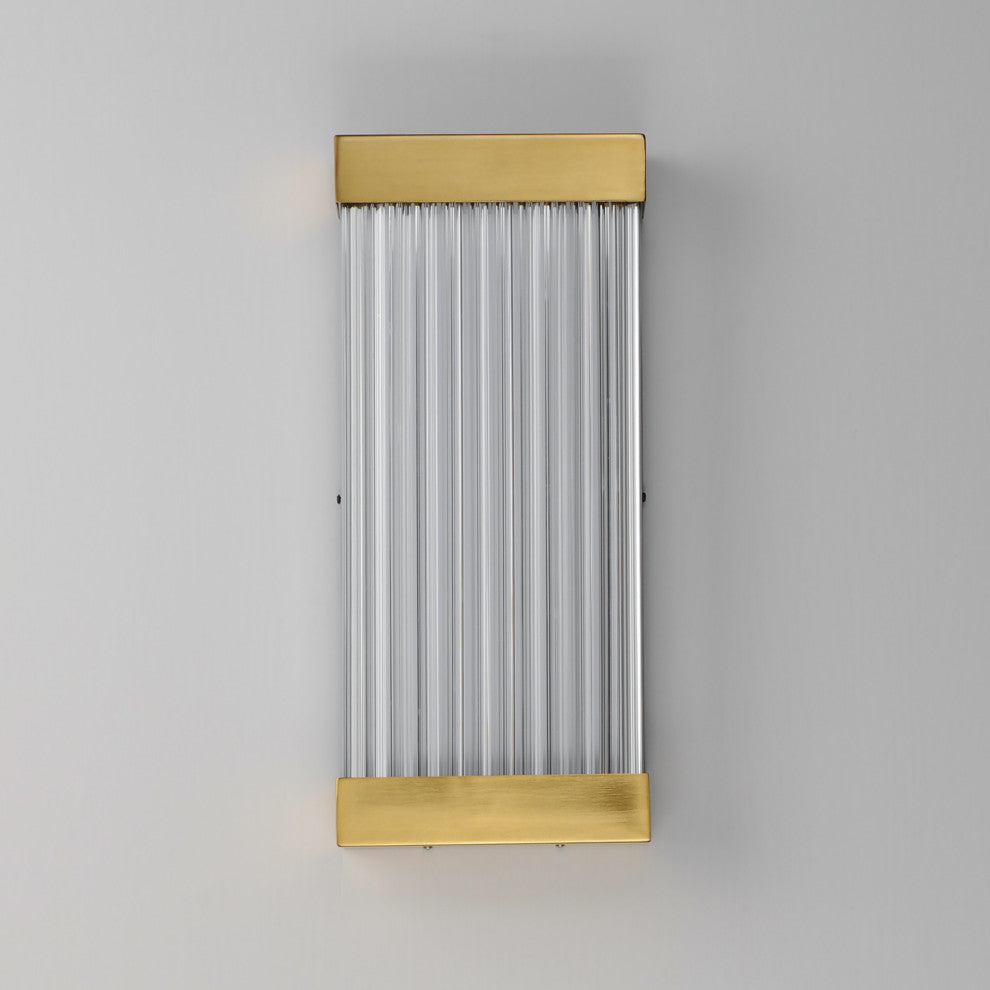 ET2 E30232-122 Acropolis 18" Tall LED Outdoor Wall Sconce - Natural Aged Brass