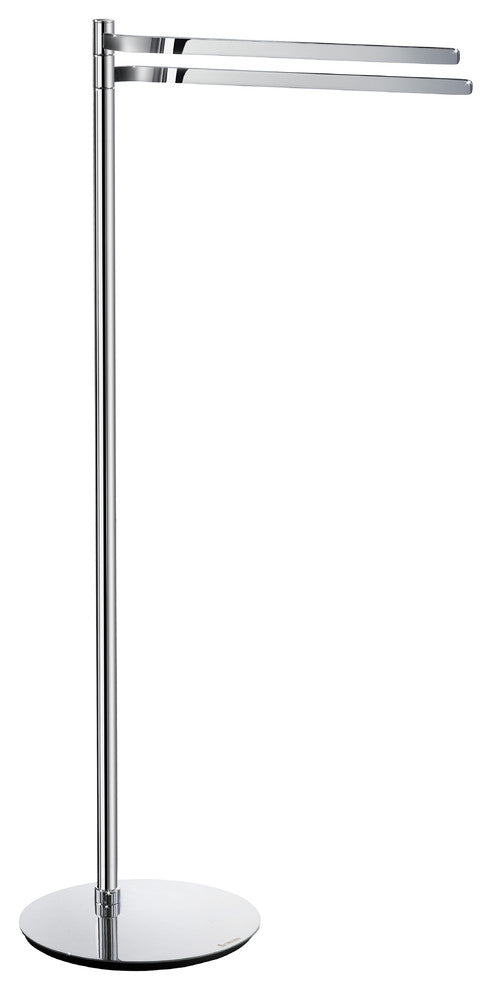 Outline Double Towel Rail Free Standing, Polished Chrome