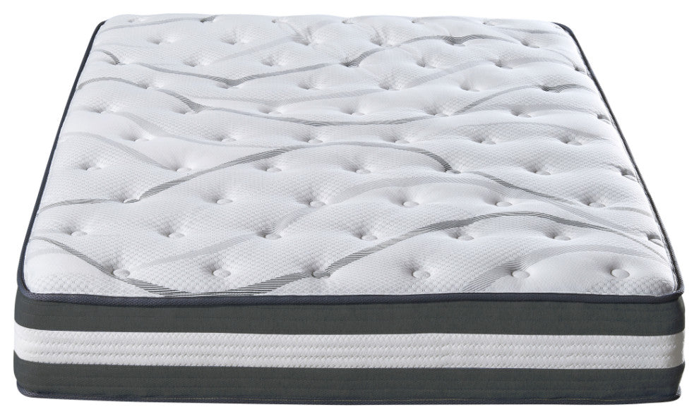 12" Medium Euro Top Hybrid Pocket Spring  Quilted-Top Mattress, Full