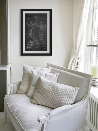 "Zipper 1917 Chalk" Framed Painting Print