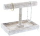 Wood White Finish Jewelry Holder, T Shape