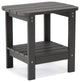 Inspired Home Daylan Outdoor Table, Weather Resistant, Charcoal Gray