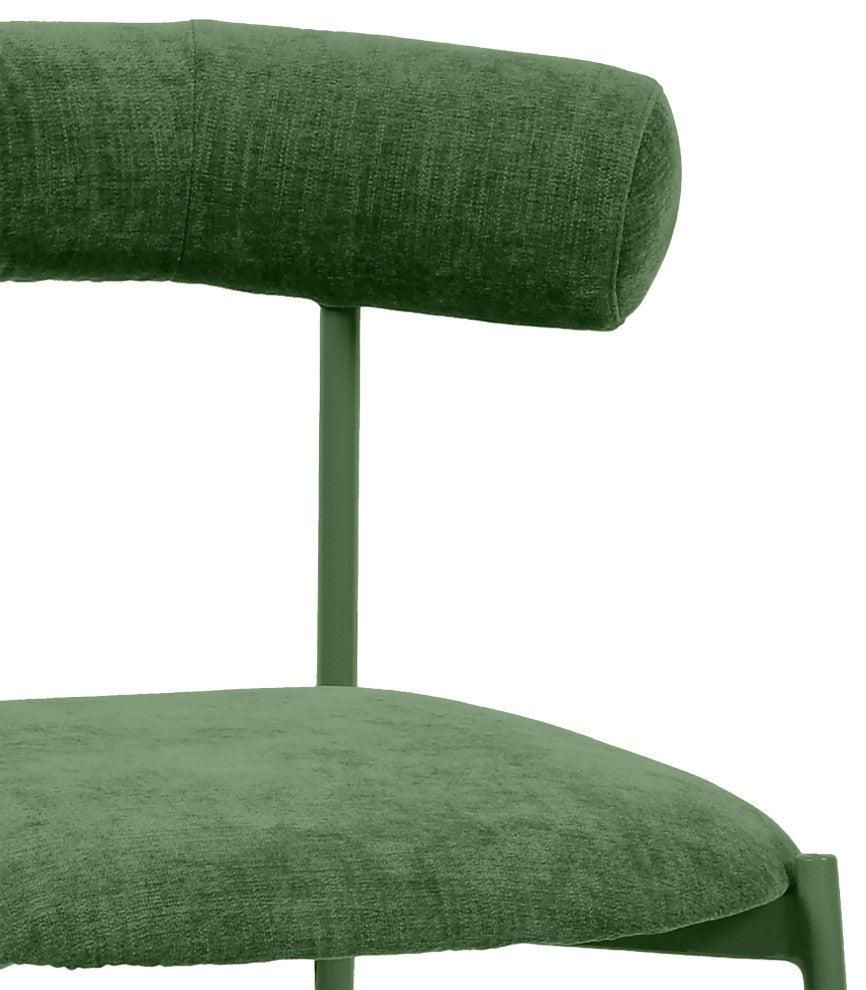 Liliana Velvet Stool, Green, Counter