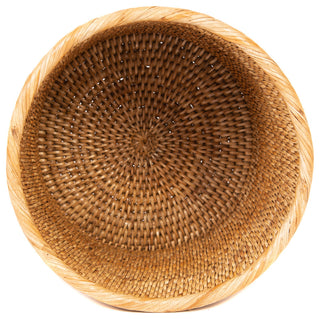 Artifacts Rattan™ Petit Round Waste Basket, Honey Brown
