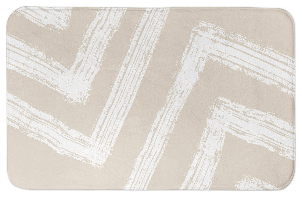 Neutral Zags 34x21 Bath Mat