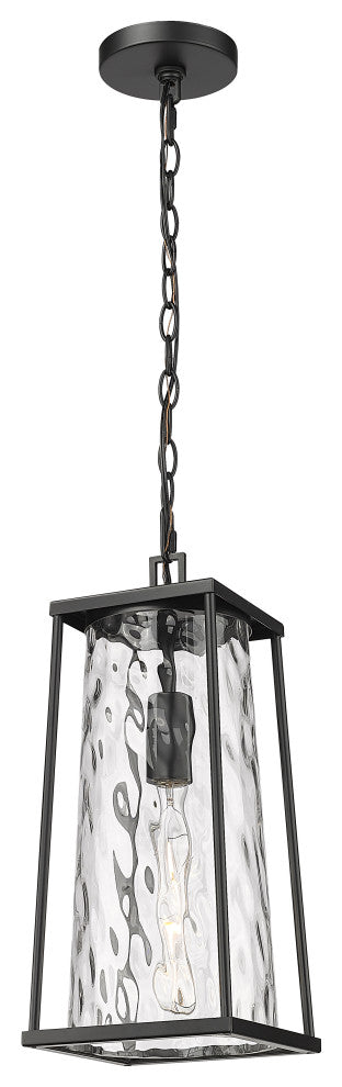1 Light 7.5" Powder Coated Black Outdoor
