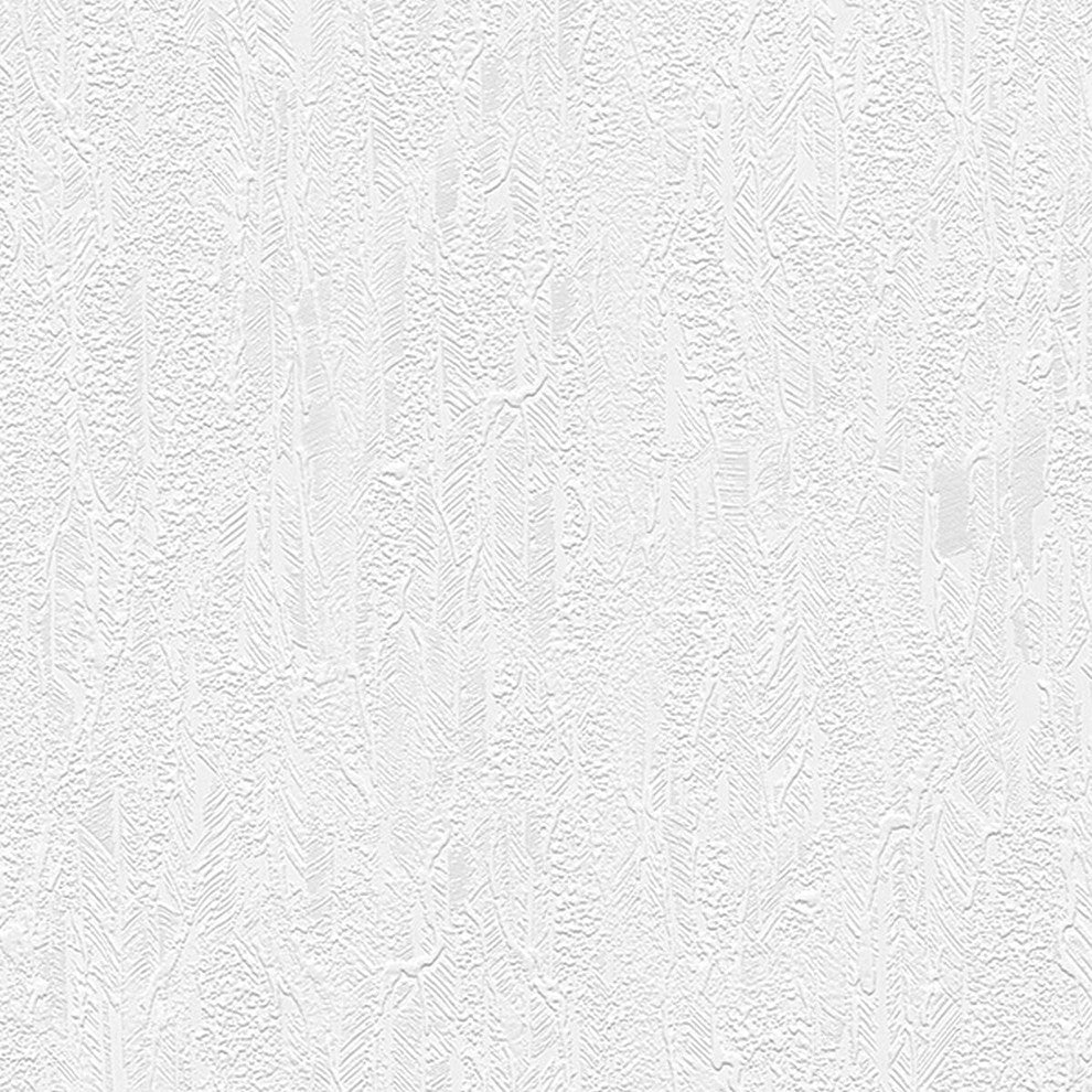 Architectural, Texture Geometric Paintable Pre-Pasted White Wallpaper Sample