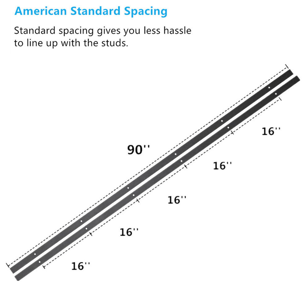 Sliding Barn Door Hardware, U Bracket Bypass, Classic Design, 7.5'