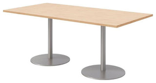 36 x 72" Table - Maple Top - Silver Base