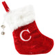 7" Red & White "C" Embroidered Mini Christmas Tree Stocking