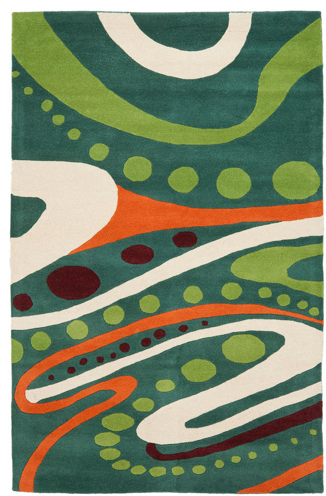 Safavieh Soho Soh856A Rug, Teal/Multi, 7'6"x9'6"