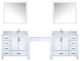Lexora Coraline Double Bath Vanity White 102 With Countertop, Faucet & Mirror