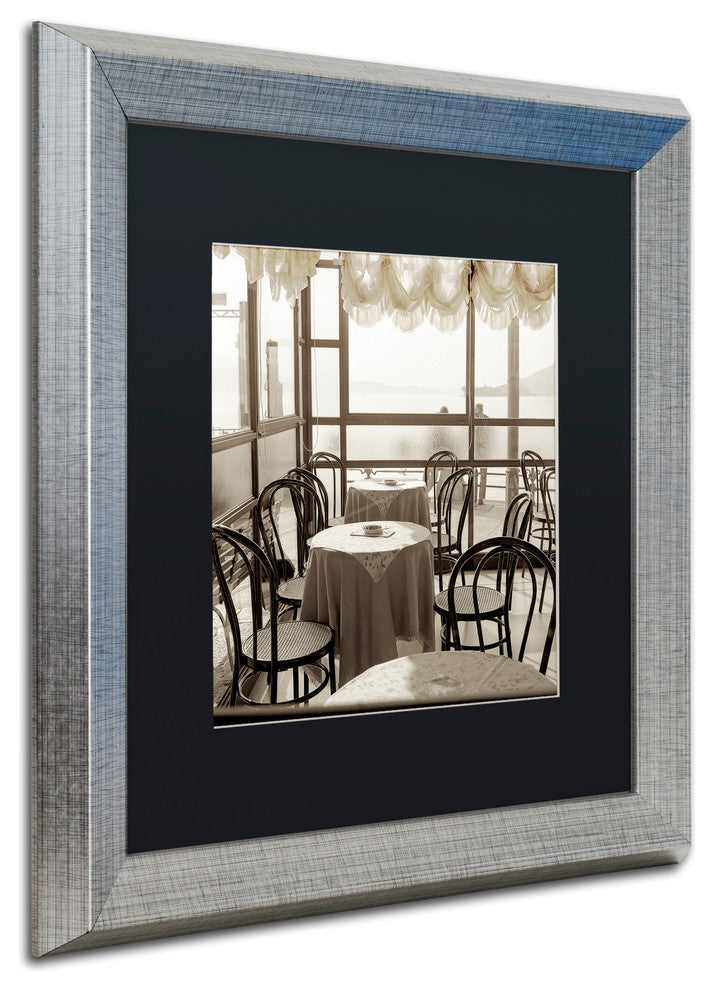 Alan Blaustein ''Piedmont Caffe I'' Art, Silver Frame, Black Mat, 16x16