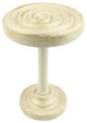 Swirl Drapery Medallion Holdback, Gilded French White