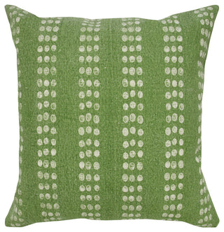 Polka Dot Stripe Stonewash Green 20" x 20" Throw Pillow