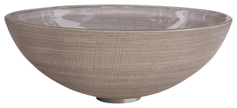 Venice Mod Vessel Sink, Ivory and Brown