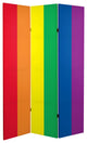 6' Tall Double Sided Rainbow Canvas Room Divider