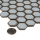 Hudson 1" Hex Silk White Porcelain Floor and Wall Tile