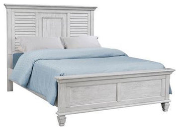Coaster Franco Farmhouse Wood Eastern King Panel Bed in Antique White