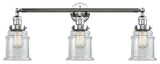 Canton 3-Light Bath Fixture, Clear Glass, Polished Chrome