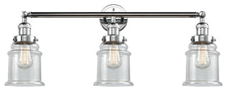 Canton 3-Light Bath Fixture, Clear Glass, Polished Chrome