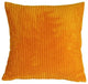 Pillow Decor - Wide Wale Corduroy 22 x 22 Throw Pillows, Light Orange