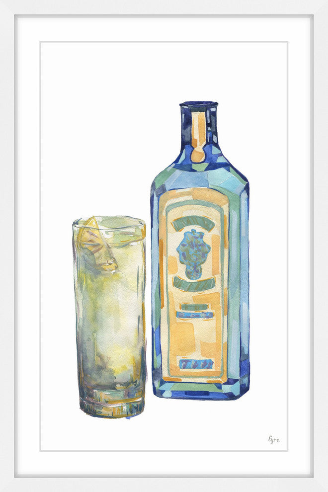 "Bombay Gin" Framed Painting Print, 12"x18"