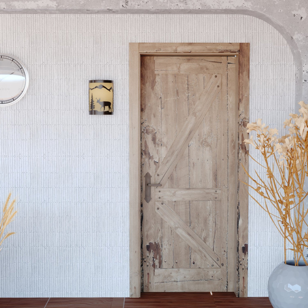 Yosemite 8" Wall Sconce Light, Deer