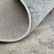 Oria Industrial Abstract Area Rug, Blue/Gray/Ivory, 2'10"x7'10"