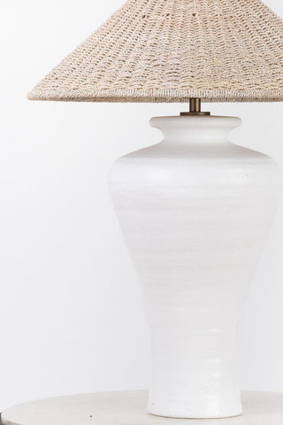 Pezante Table Lamp, Patina Brass/Ceramic Loft White