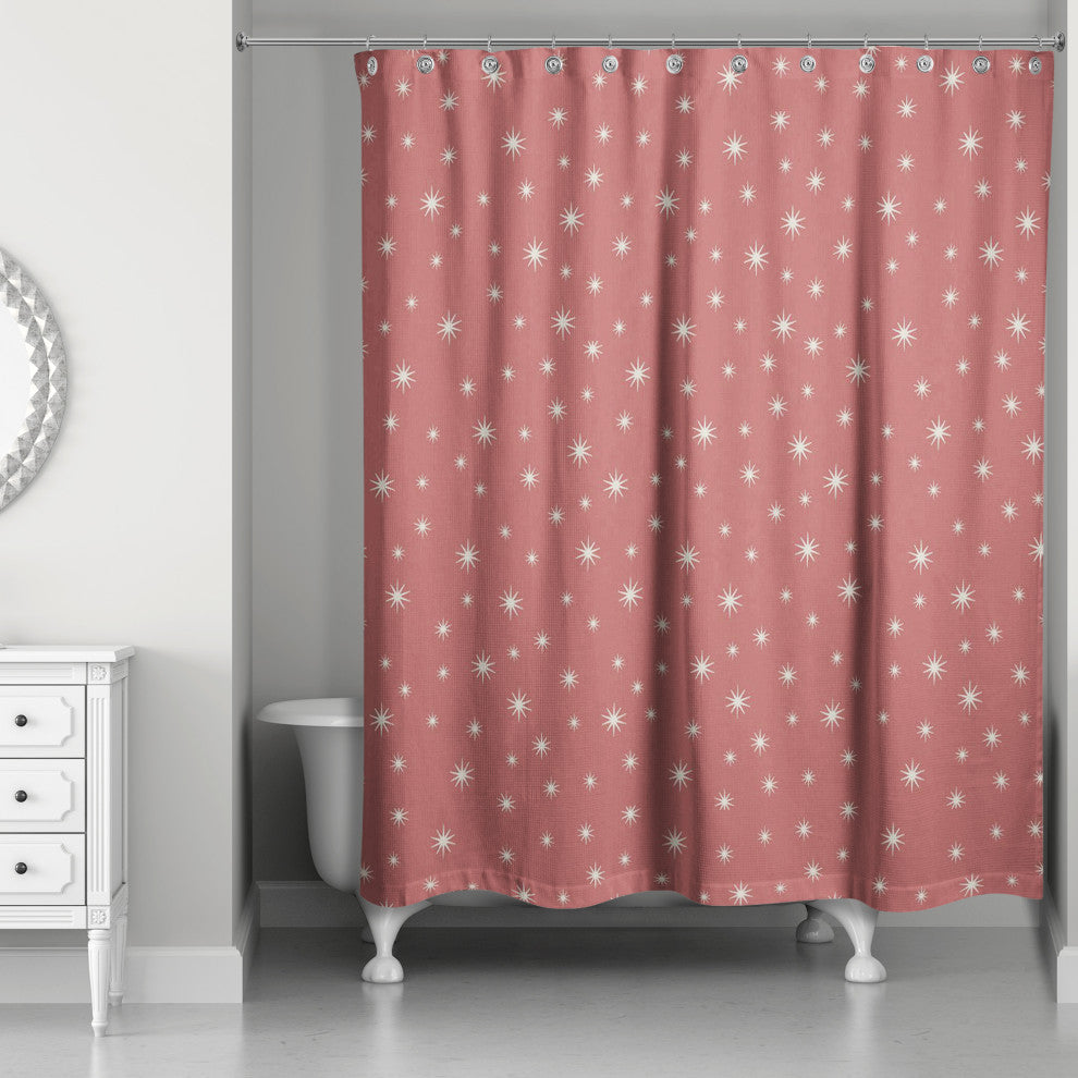 Red Twinkle 71x74 Shower Curtain