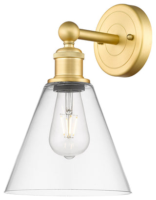 Berkshire 1-Light 8" Sconce, Satin Gold Finish, Clear Shade