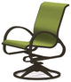 Aruba II Sling Swivel Rocker, Textured Beachwood, Lime