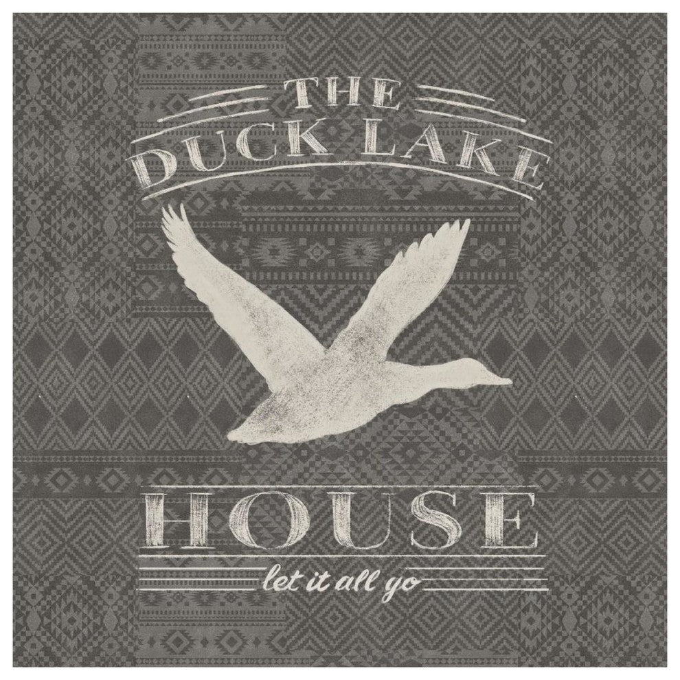 "Soft Lodge II Dark" Digital Paper Print by Janelle Penner, 38"x38"