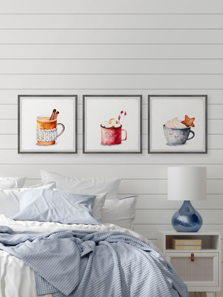 Cold Christmas Treats Triptych, 3-Piece Set, 18x18 Panels, 18x18