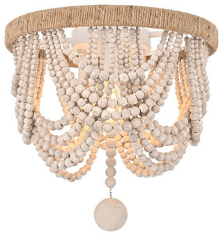 Home Living 12" Beaded Flush Mount, Antique White