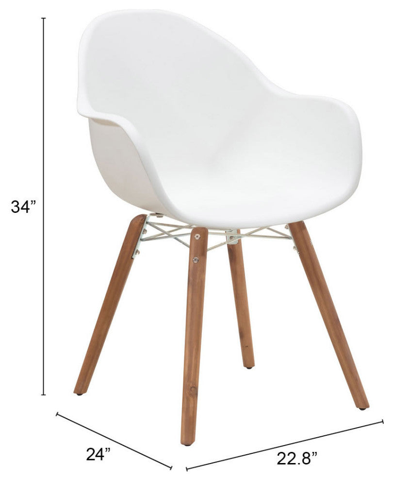 Tidal Dining Chair, Set of 4 White