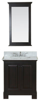 Richmond 30" Single Vanity in Espresso, Carrera Marble Top and Mirror