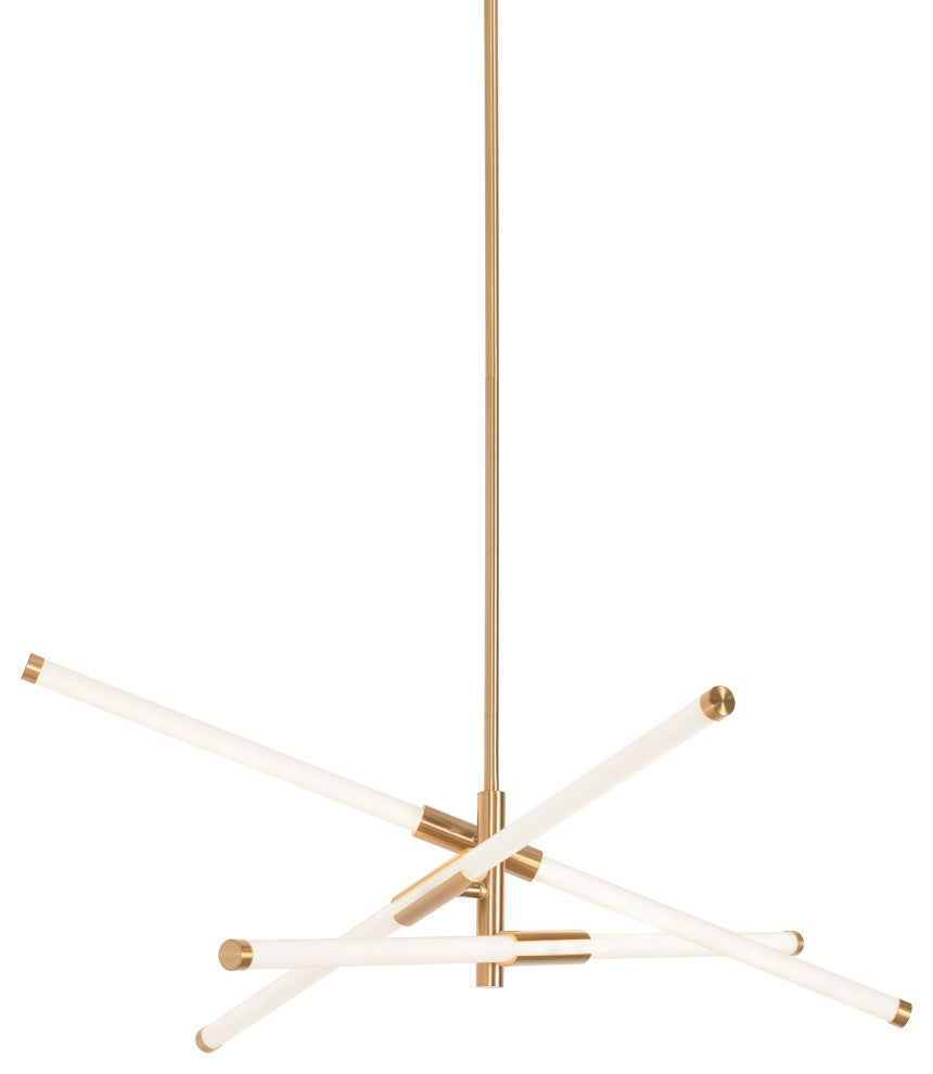 Rusnak 30" LED Pendant, Satin Brass