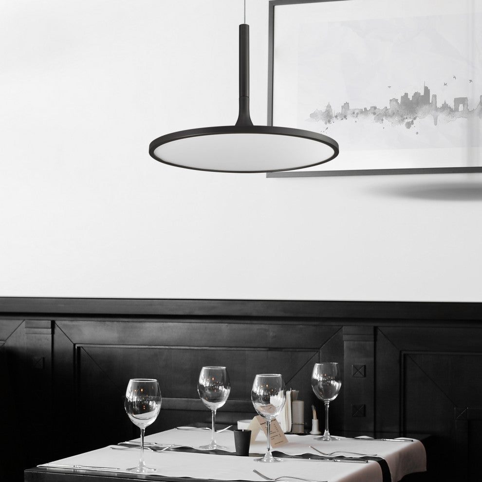 Salm Adjustable LED Chandelier, Black