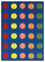 Kid Essentials Rug, Circles and Symbols, 5'4"x7'8"